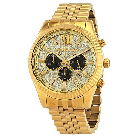 michael kors mens lexington gold-tone watch mk8494|michael kors lexington.